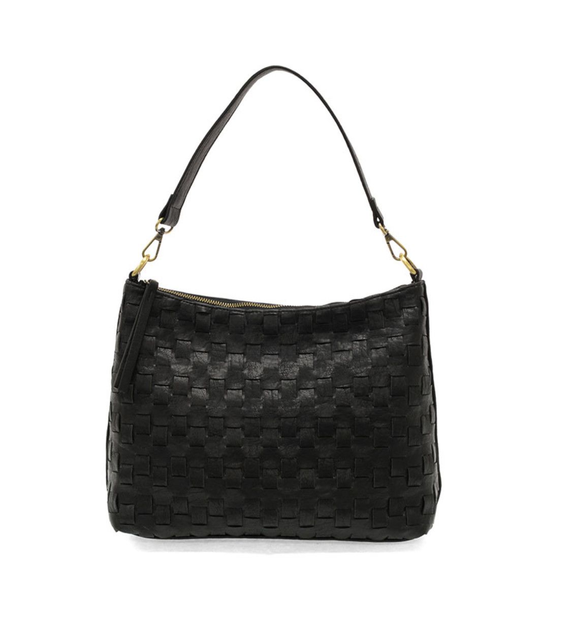 Winnie Woven Hobo Bag, Color: Black