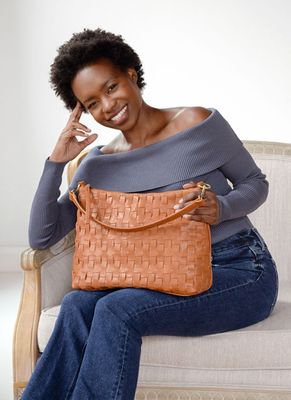 Winnie Woven Hobo Bag
