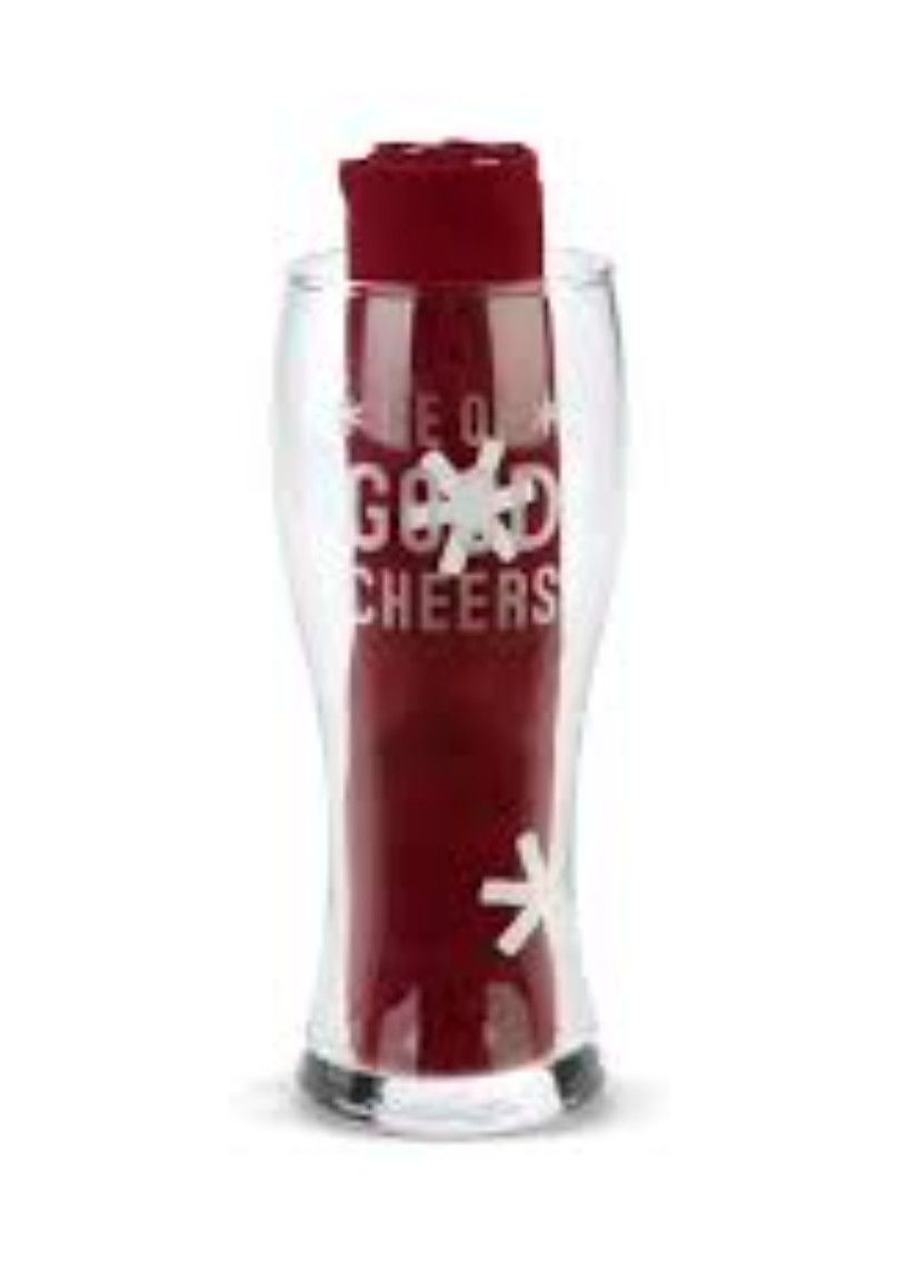 Good Cheers Pilsner Glass &amp; Towel Set