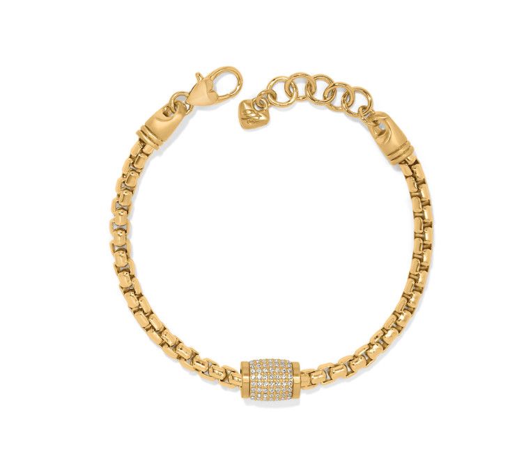 Brighton Meridian Solis Station Bracelet with luminous crystal stations and gold detailing, available in Poughkeepsie, NY