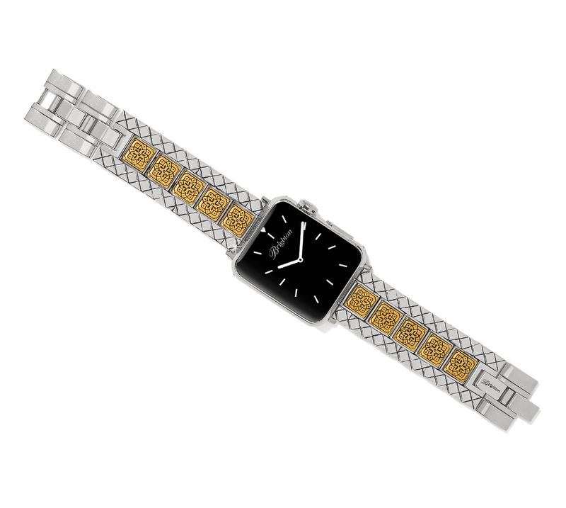 Brighton Mosaic Two Tone Watch Band with mixed metal links and intricate mosaic design, available in Poughkeepsie, NY