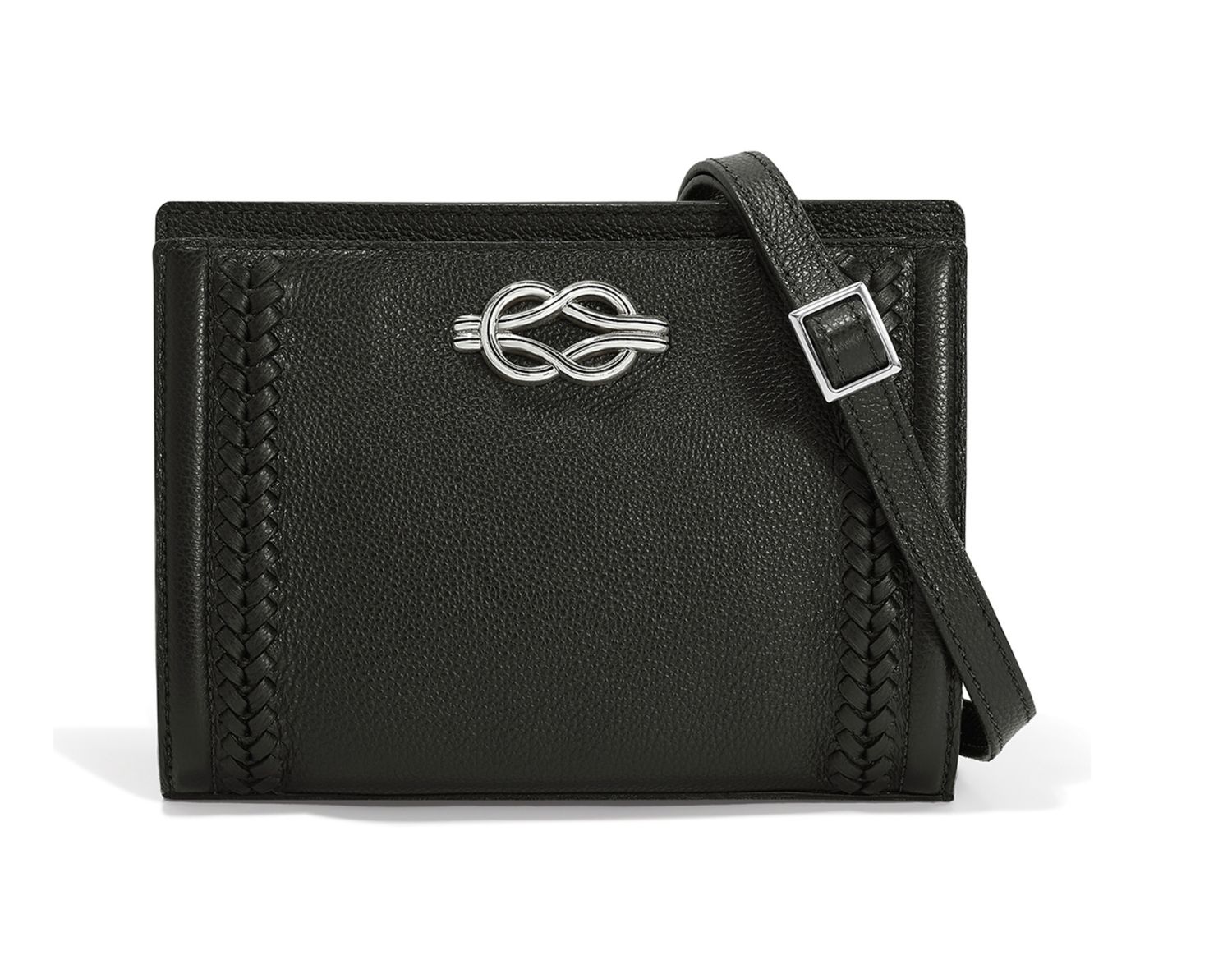 Brighton Findley Organizer crossbody bag with signature embossed leather and silver hardware, available in Poughkeepsie, NY