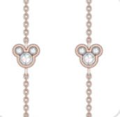 Disney Mickey Linear Dangle Earrings, Color: Gold