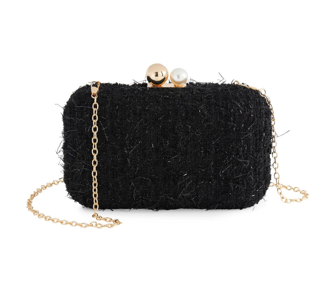 Mabel Minaudiere Clutch, Color: Black