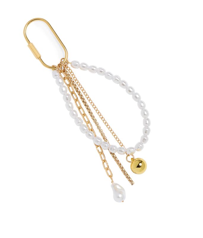 Pearl Chain Bag Charm Key Ring