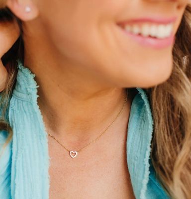 Pavé Mini Heart Necklace