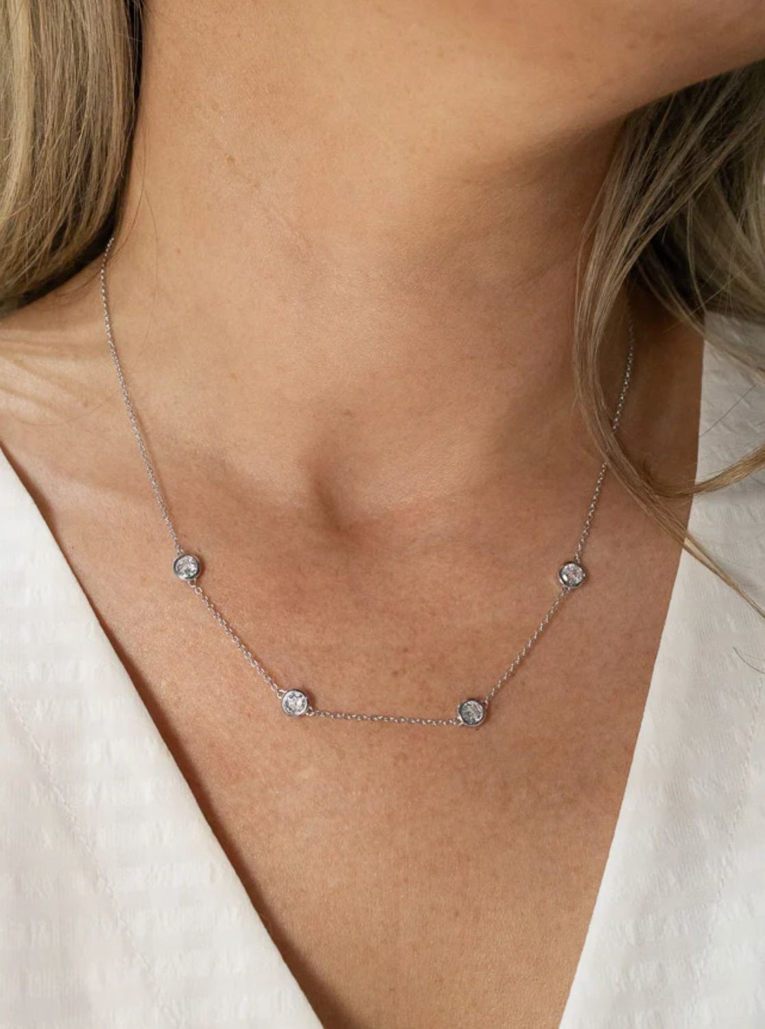 Chloe Layering Necklace, Color: Silver