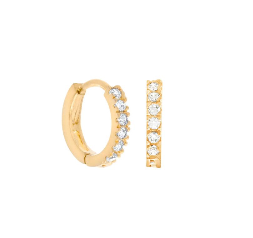 Cubic Mini Hoops, Color: Gold