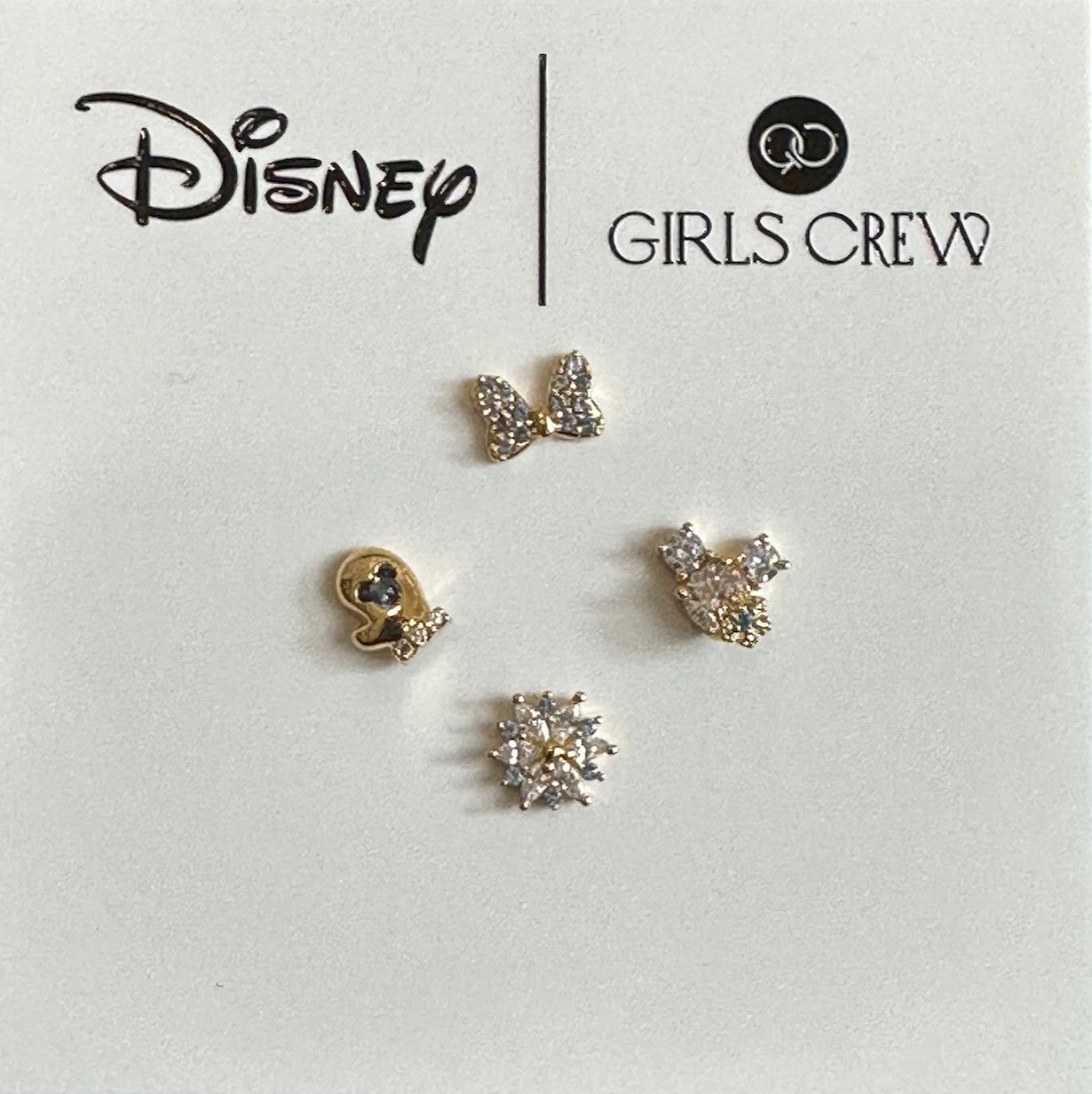 Disney Winter Earring Set, Color: Gold
