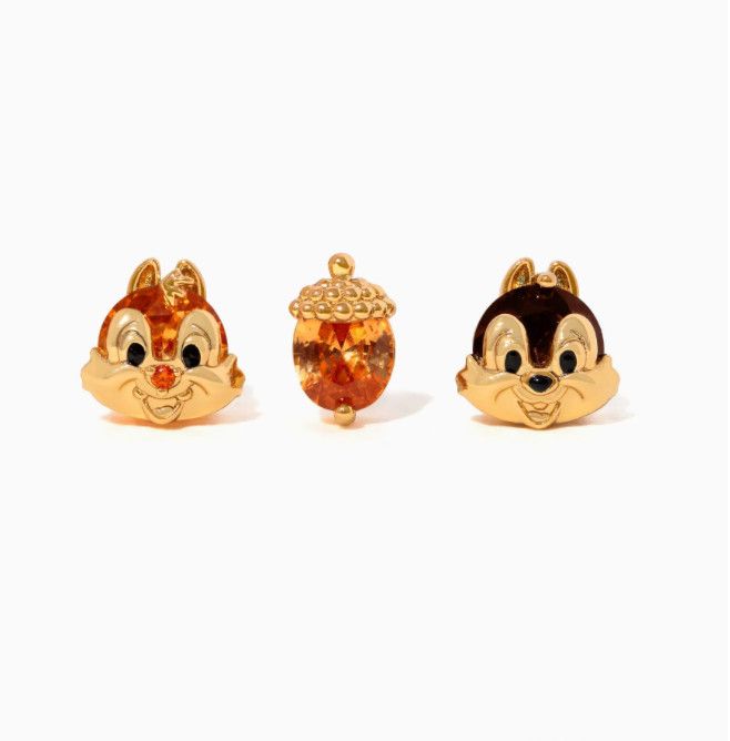 Disney Chip &#39;N Dale Earring Set, Color: Gold