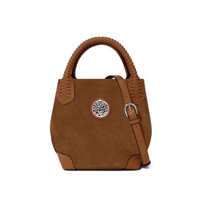 Brighton Reina Suede Medium Tote with soft suede finish and spacious design, at our Poughkeepsie NY Boutique