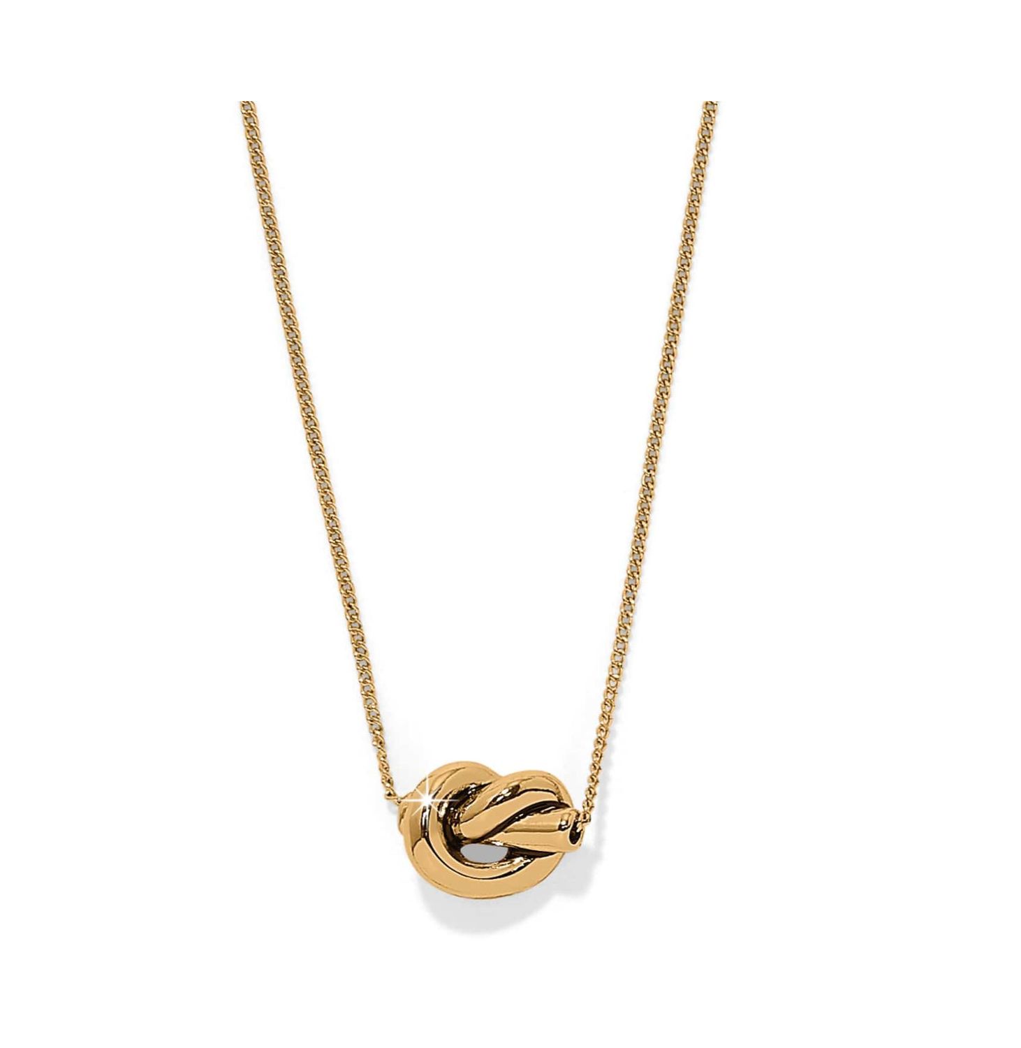 Interlok Single Knot Mini Necklace, Color: Gold