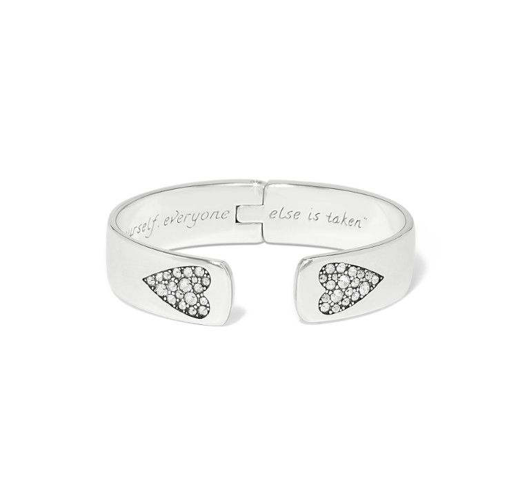B You Hinged Bangle, Color: Silver