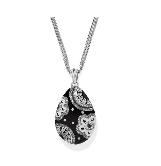Flora Reversible Convertible Necklace, Color: Black