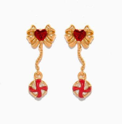 Peppermint Twist Dangle Earrings