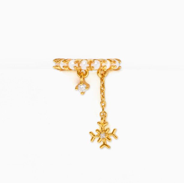 Snowdrop Ear Cuff, Color: Gold