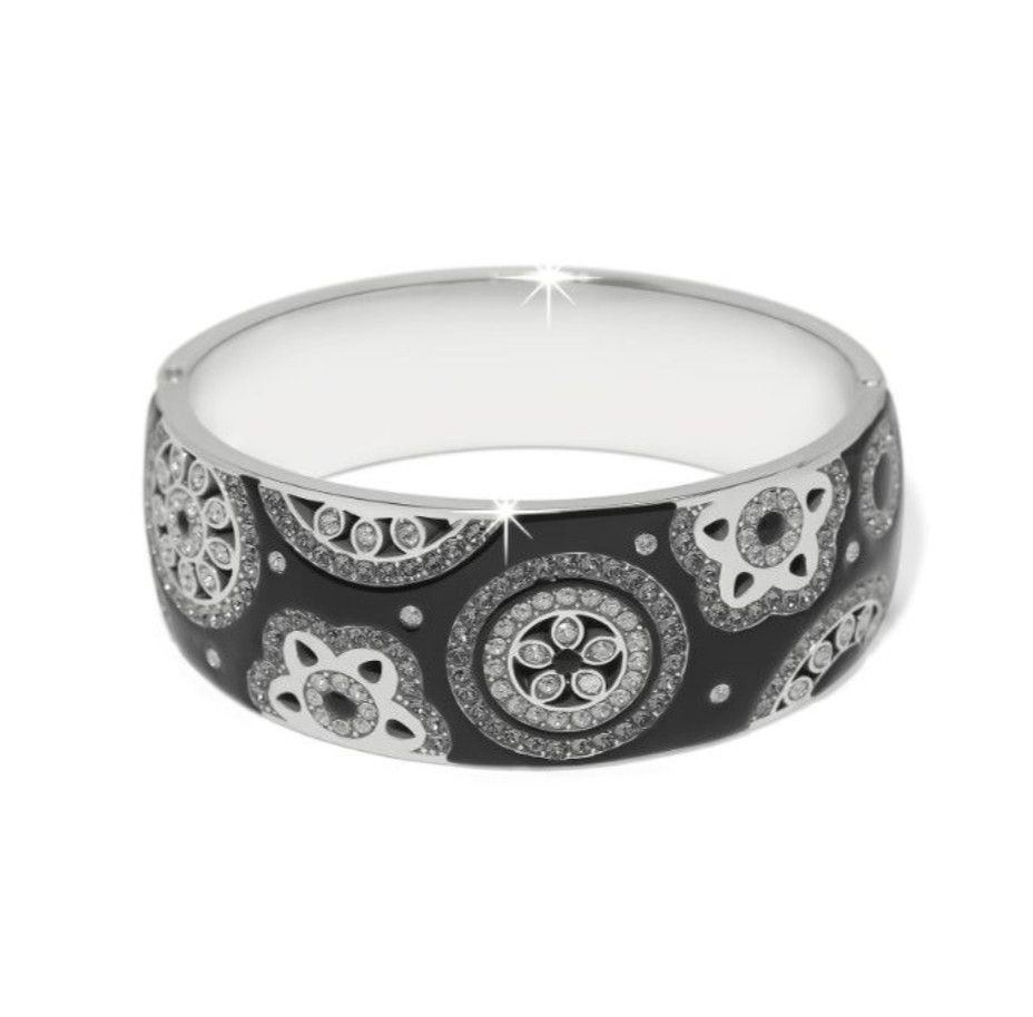 Flora Wide Hinged Bangle Bracelet