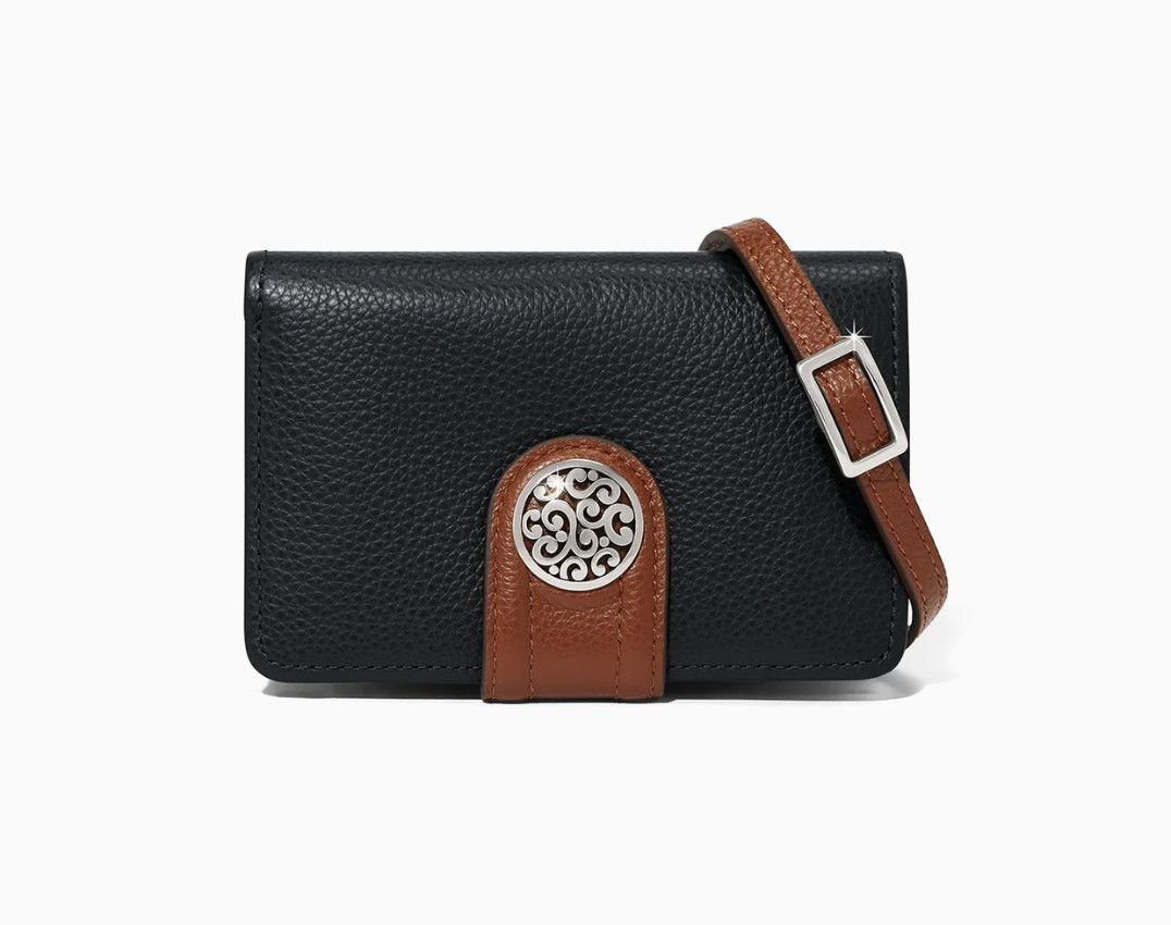 Shelby Medium Wallet, Color: Black-Bourbon