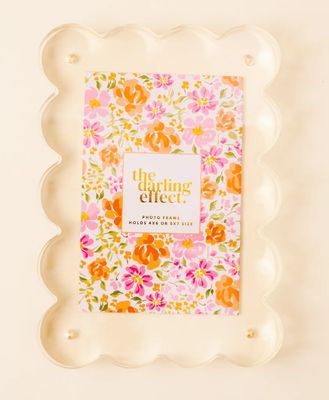 Scalloped Acrylic Frame Rectangle Clear