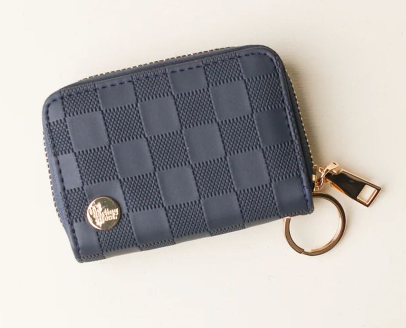 Navy Zip Around Wallet