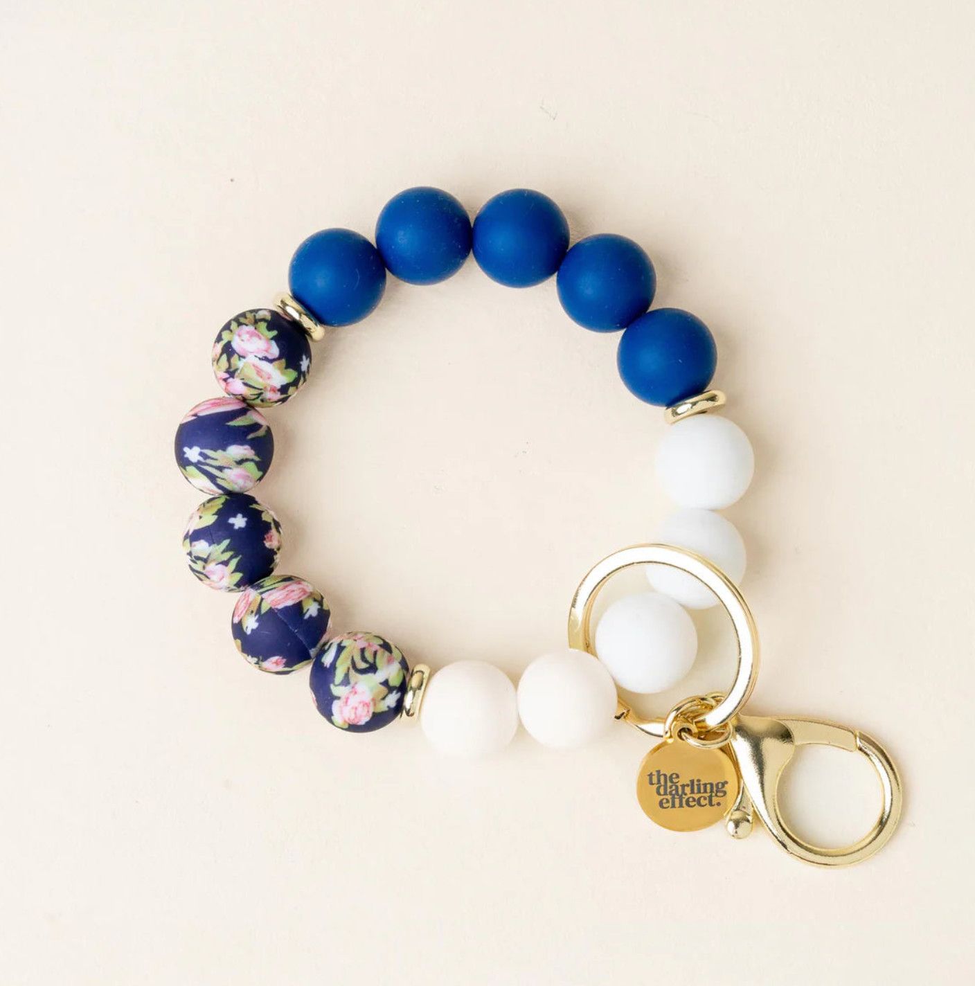 Notes of Navy Hands Free Keychain Wristlet