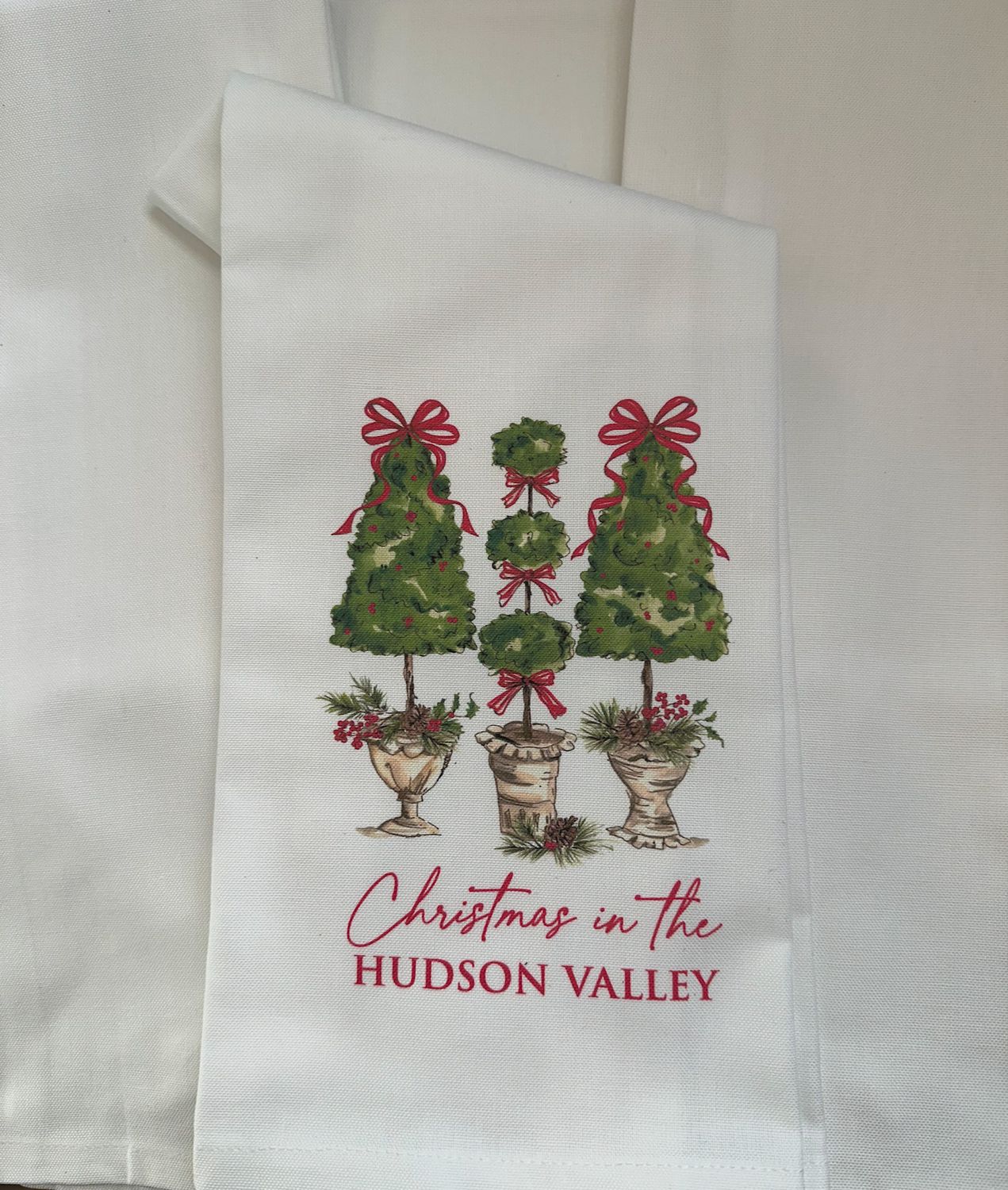 Christmas in The Hudson Valley Trees Tea Towels