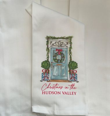 Christmas in The Hudson Valley Front Door Tea Towels