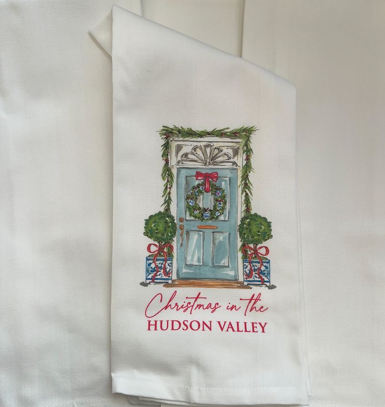 Christmas in The Hudson Valley Front Door Tea Towels