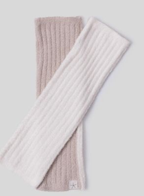 CozyChic Ribbed Color Block Fingerless Gloves