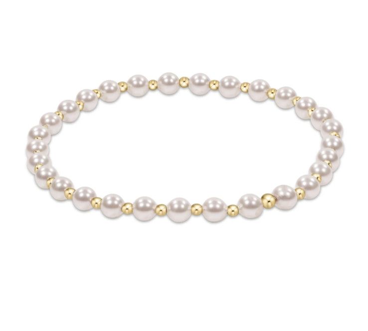 EXTENDS Classic Grateful Pearl Pattern 4mm Bead Bracelet