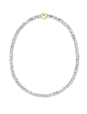 EXTENDS Silver Faceted Hematite 2mm Bead Bracelet