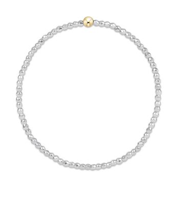 EXTENDS Bright Silver Faceted Hematite 2mm Bead Bracelet