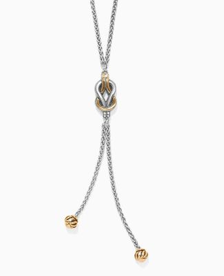 Interlok Harmony Two Tone Lariat Necklace