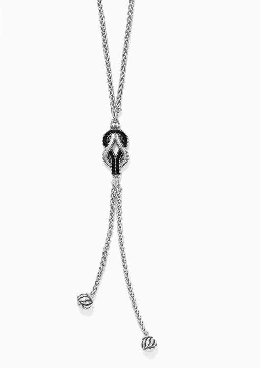 Interlok Harmony Black Lariat Necklace