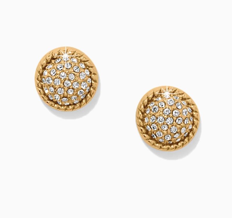 Brighton Gold Illumina Celeste Dome Post Earrings with polished gold-tone finish and classic dome design