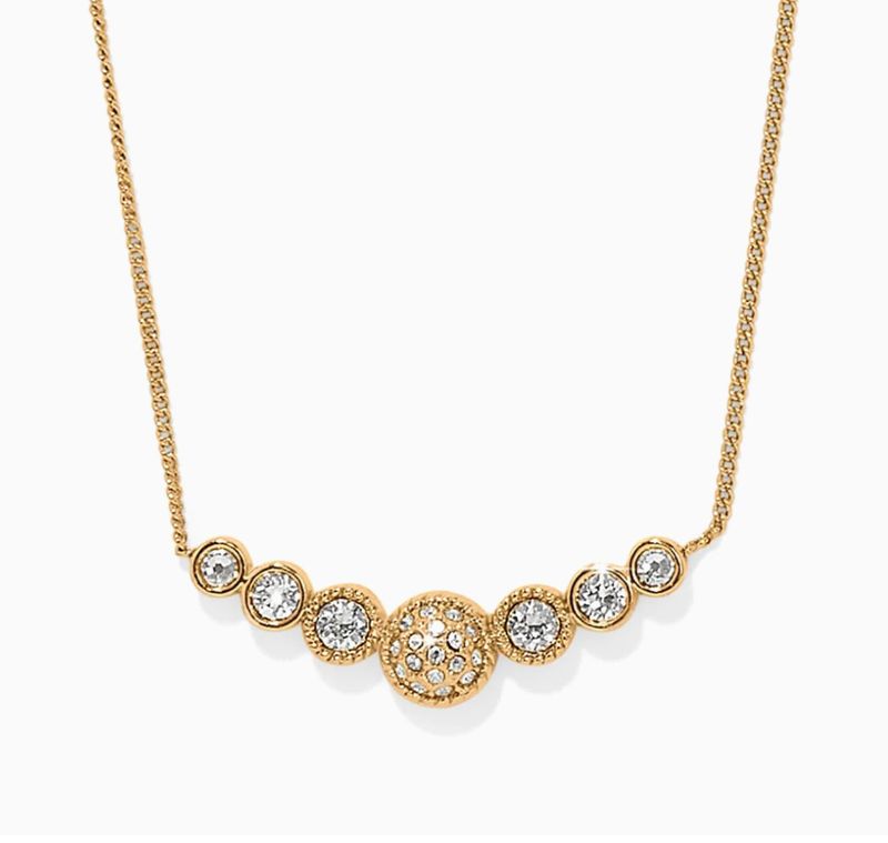 Brighton Gold Illumina Celeste Bar Necklace with sleek gold-tone bar pendant and polished finish, available in Poughkeepsie