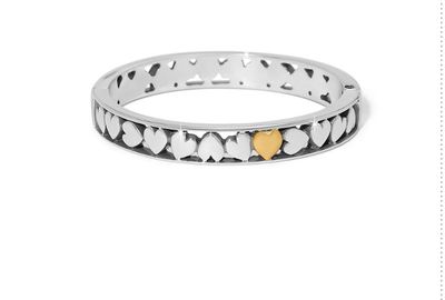 Mystery of Love Hearts Hinged Bangle