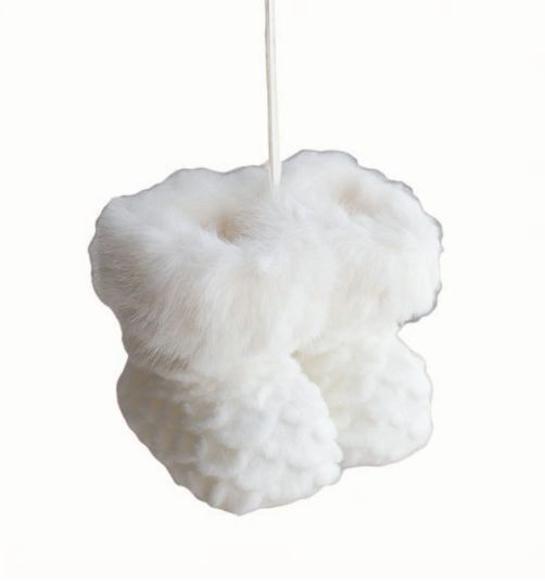 White Bootie Ornament
