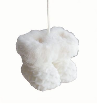 White Bootie Ornament