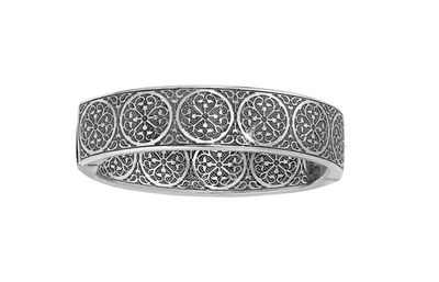 Ferrara Thin Hinged Bangle Silver