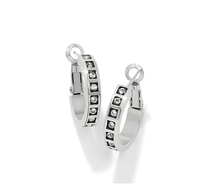 Brighton Silver Love Knows Hoop Earrings with polished silver-tone finish, at our Poughkeepsie NY Boutique