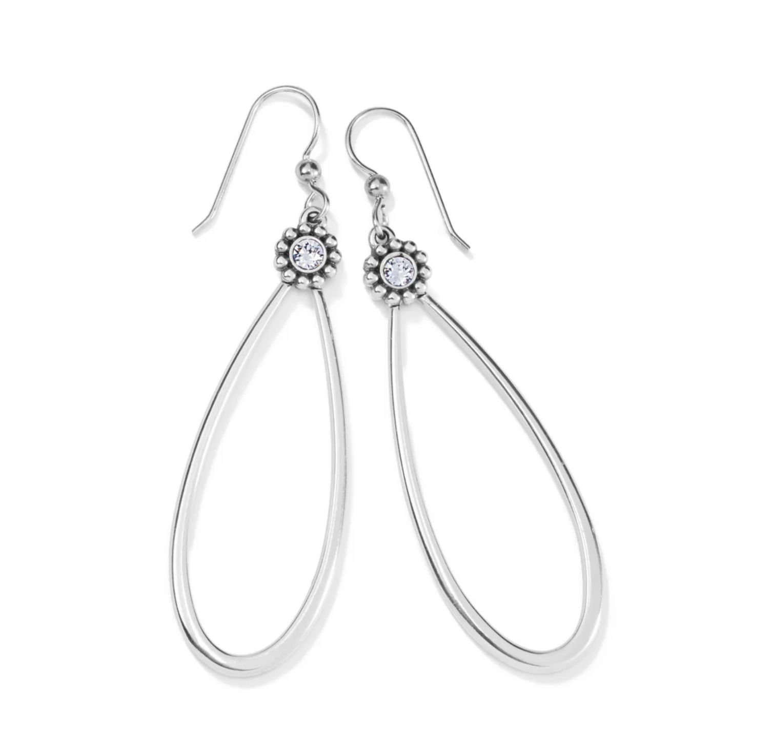 Silver Twinkle Loop French Wire Earrings