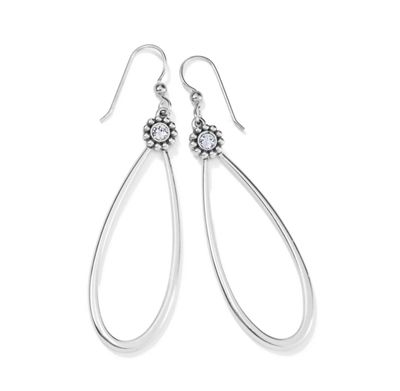 Silver Twinkle Loop French Wire Earrings