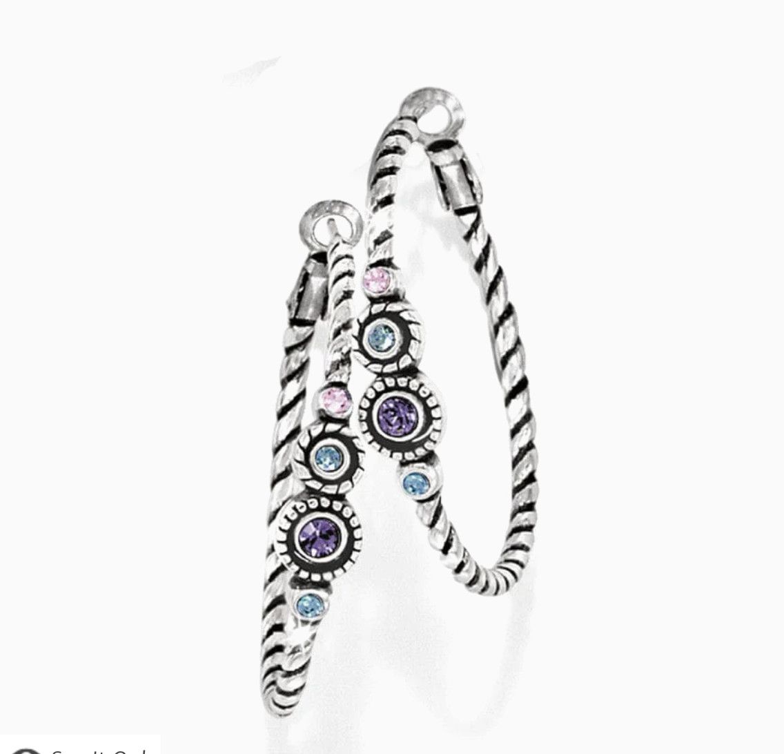 JE7642 Sil/Tanz Halo Hoop Earring JE7642