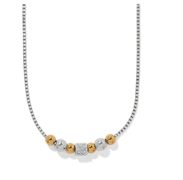 Brighton Meridian Petite Station Small Necklace with polished silver-tone beads and dainty design, available in Poughkeepsie 