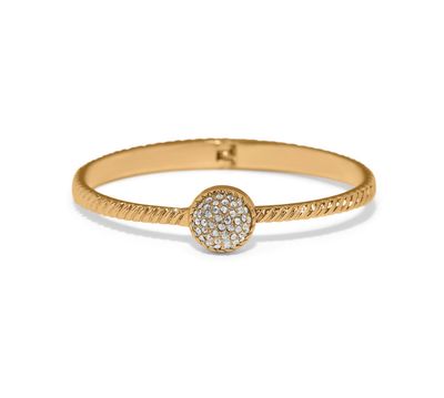 Gold Illumina Celeste Dome Hinged Bangle