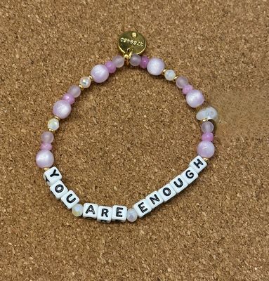You Are Enough Pink Bracelet