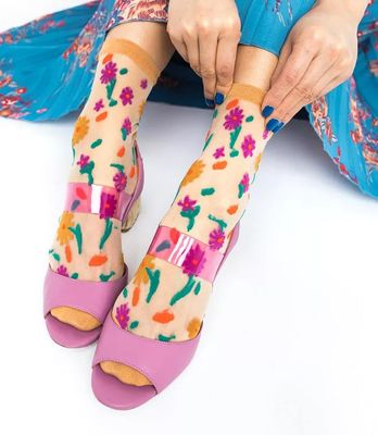 Ditsy Floral Sheer Ankle Sock