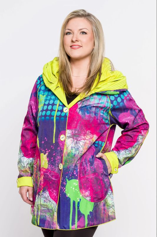 City Of Lights Sulpher Rain Jacket