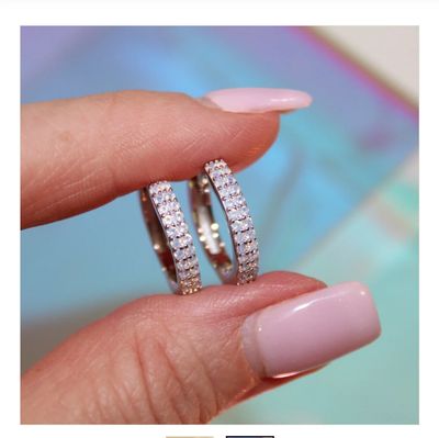 CL Double Pavé Hoops